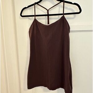 Maroon Lululemon size 6 Y tank with built in bra